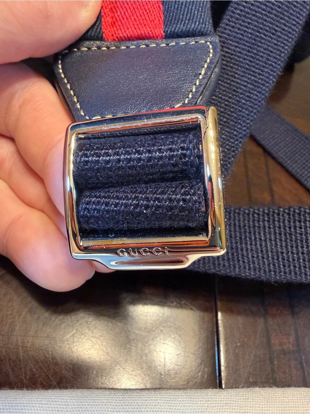New Authentic Gucci Logo Black Canvas Backpack